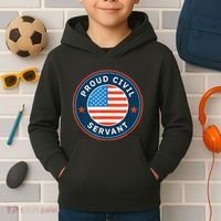 Proud Civil Servant Support Federal Workers Kids Hoodie thumb 2
