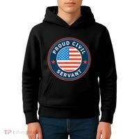 Proud Civil Servant Support Federal Workers Kids Hoodie thumb 4