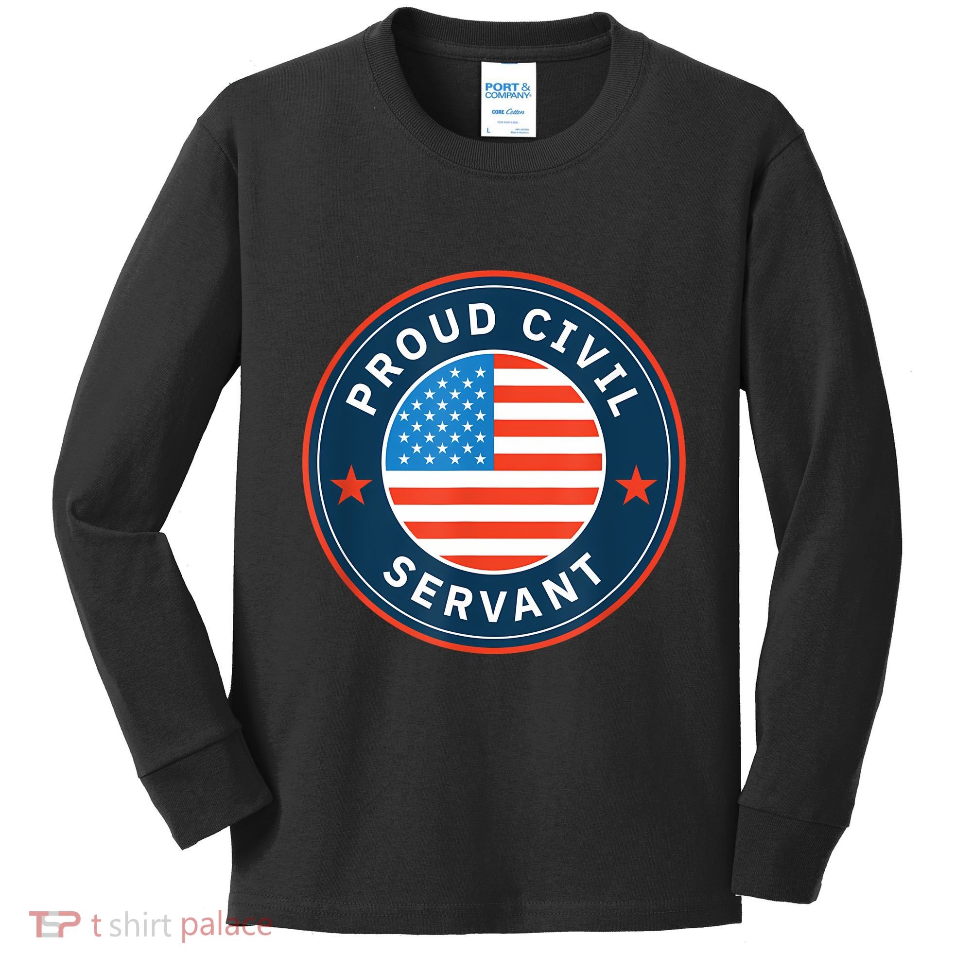 Proud Civil Servant Support Federal Workers Kids Long Sleeve Shirt