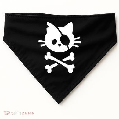 Pirate Cat Skull Cat USA-Made Doggie Bandana