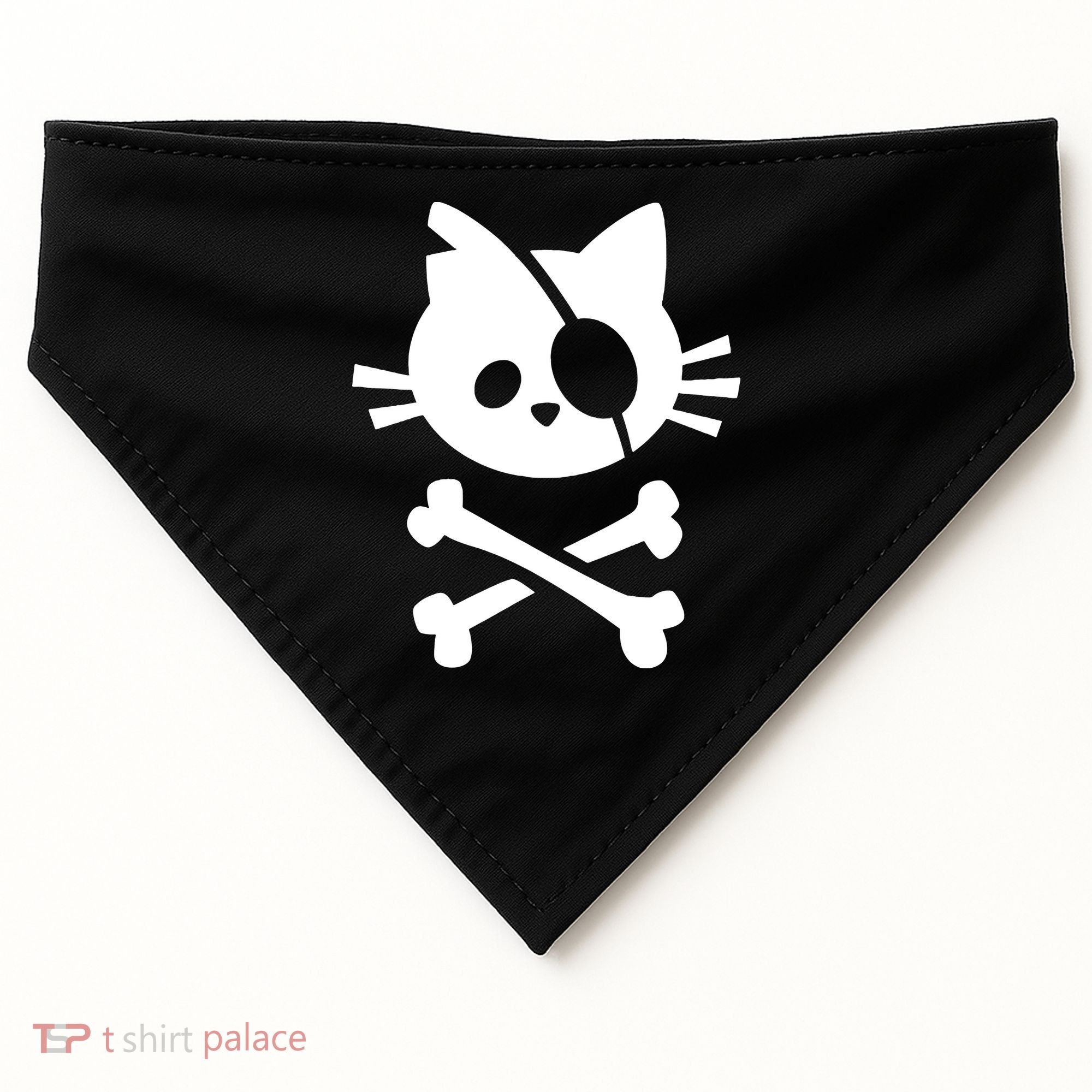 Pirate Cat Skull Cat USA-Made Doggie Bandana