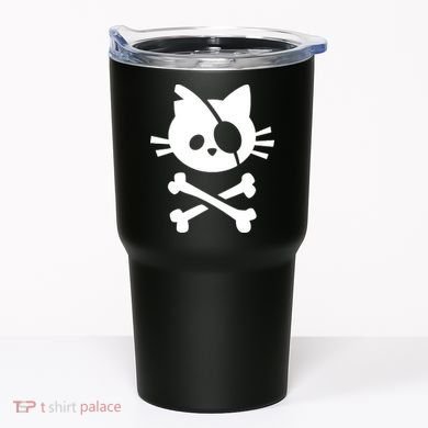 Pirate Cat Skull Cat Tumbler