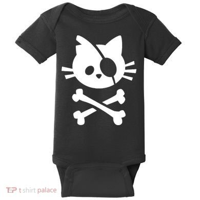 Pirate Cat Skull Cat Baby Bodysuit