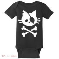 Pirate Cat Skull Cat Baby Bodysuit thumb 0