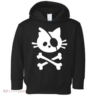Pirate Cat Skull Cat Toddler Hoodie