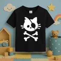 Pirate Cat Skull Cat Toddler T-Shirt thumb 3
