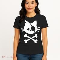 Pirate Cat Skull Cat Women's T-Shirt thumb 4