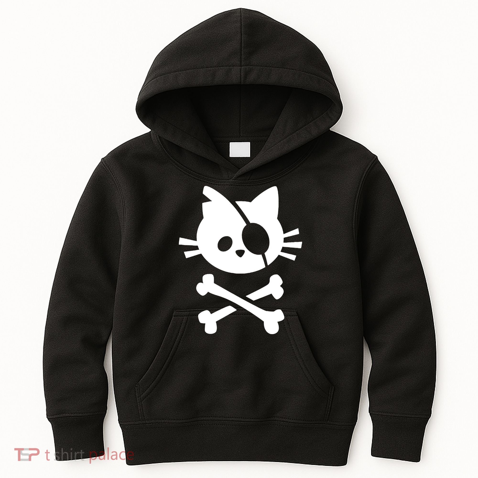 Pirate Cat Skull Cat Kids Hoodie