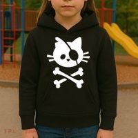 Pirate Cat Skull Cat Kids Hoodie thumb 3