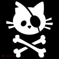 Pirate Cat Skull Cat Kids Long Sleeve Shirt thumb 2