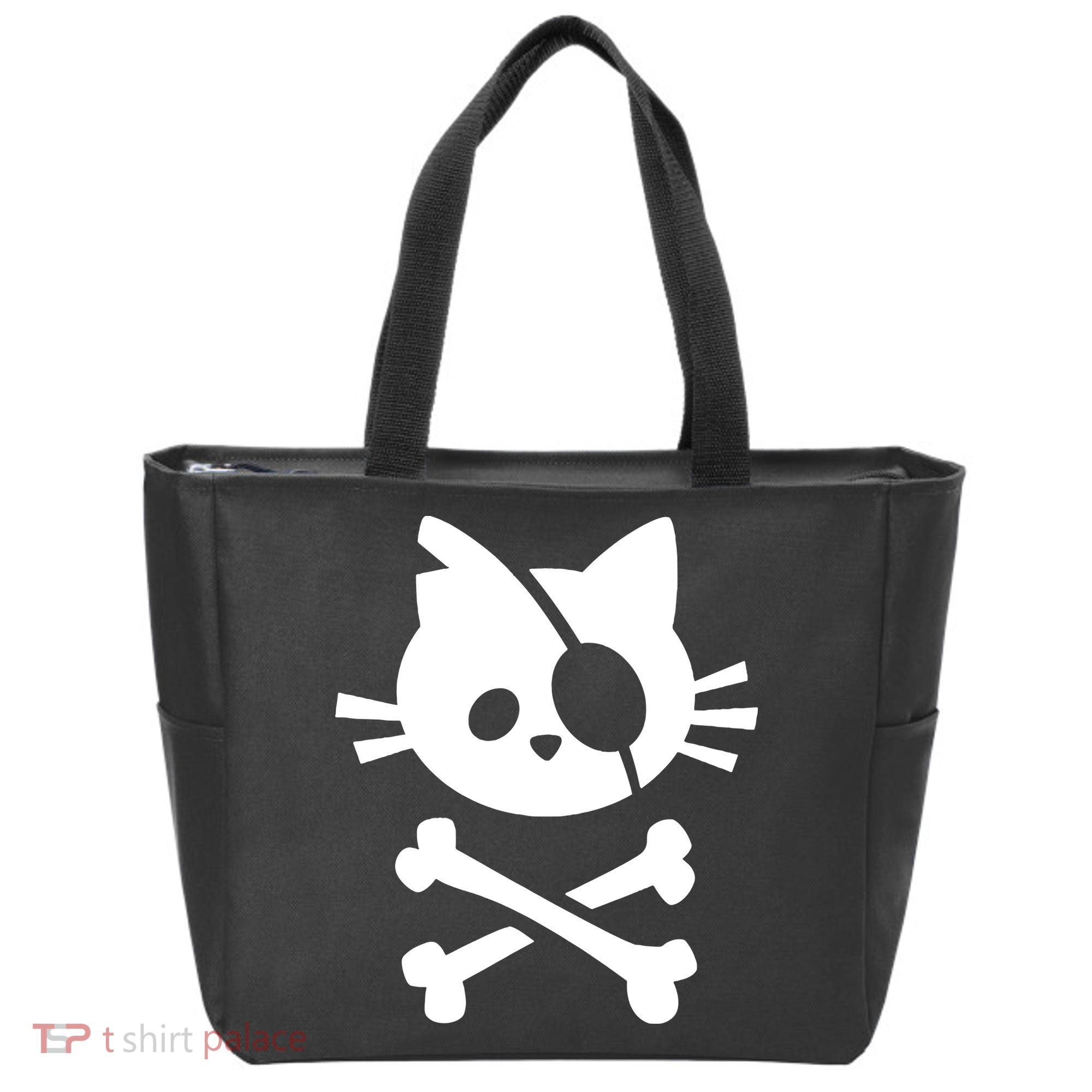 Pirate Cat Skull Cat Tote Bag