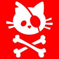 Pirate Cat Skull Cat Santa Hat thumb 1