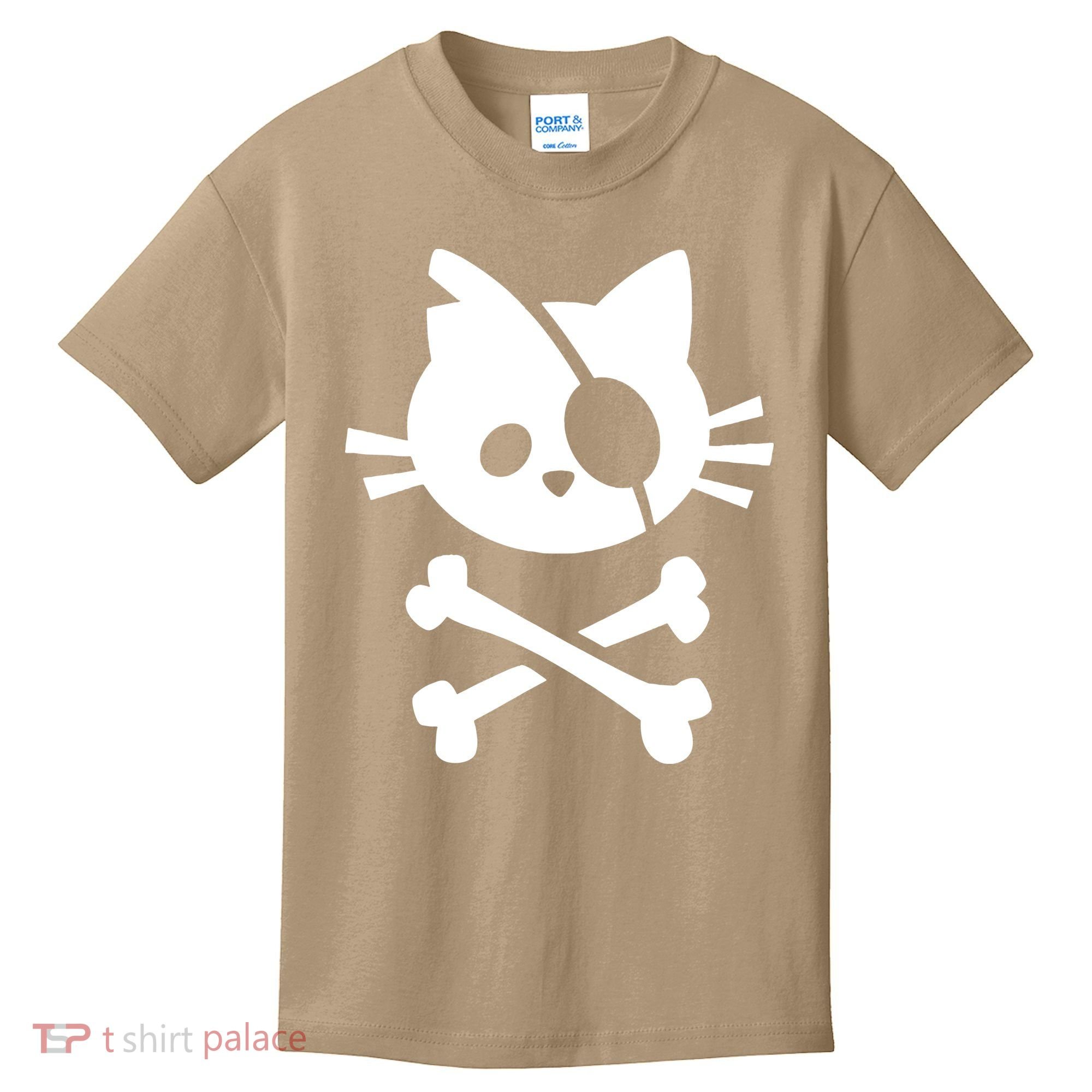 Pirate Cat Skull Cat Kids T-Shirt
