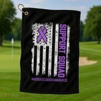 Pancreatic Cancer Support Squad Pancreatic Cancer Awareness Golf Towel thumb 1