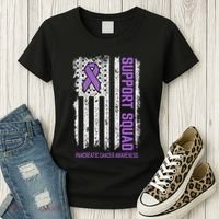 Pancreatic Cancer Support Squad Pancreatic Cancer Awareness Women's T-Shirt thumb 3