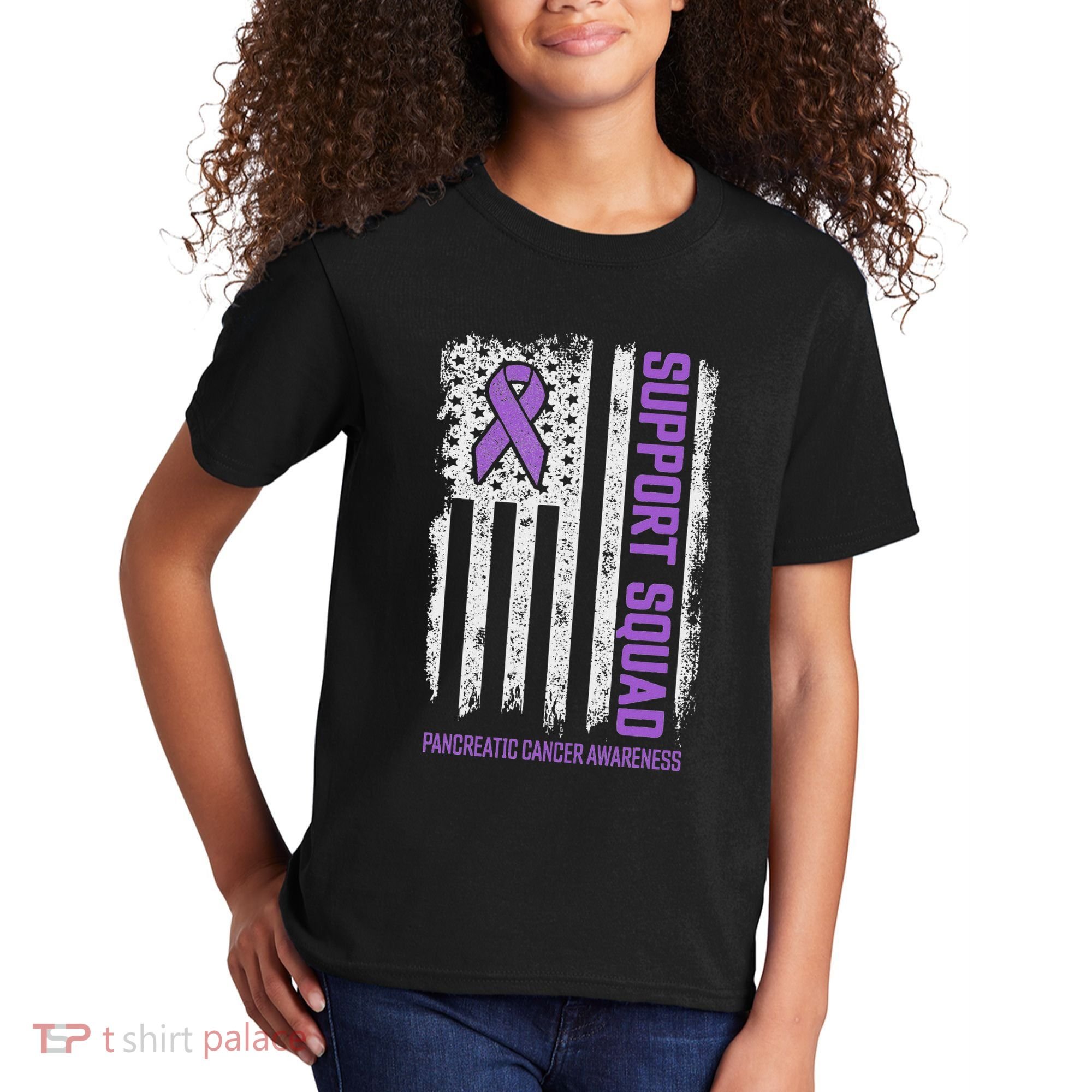 Pancreatic Cancer Support Squad Pancreatic Cancer Awareness Kids T-Shirt