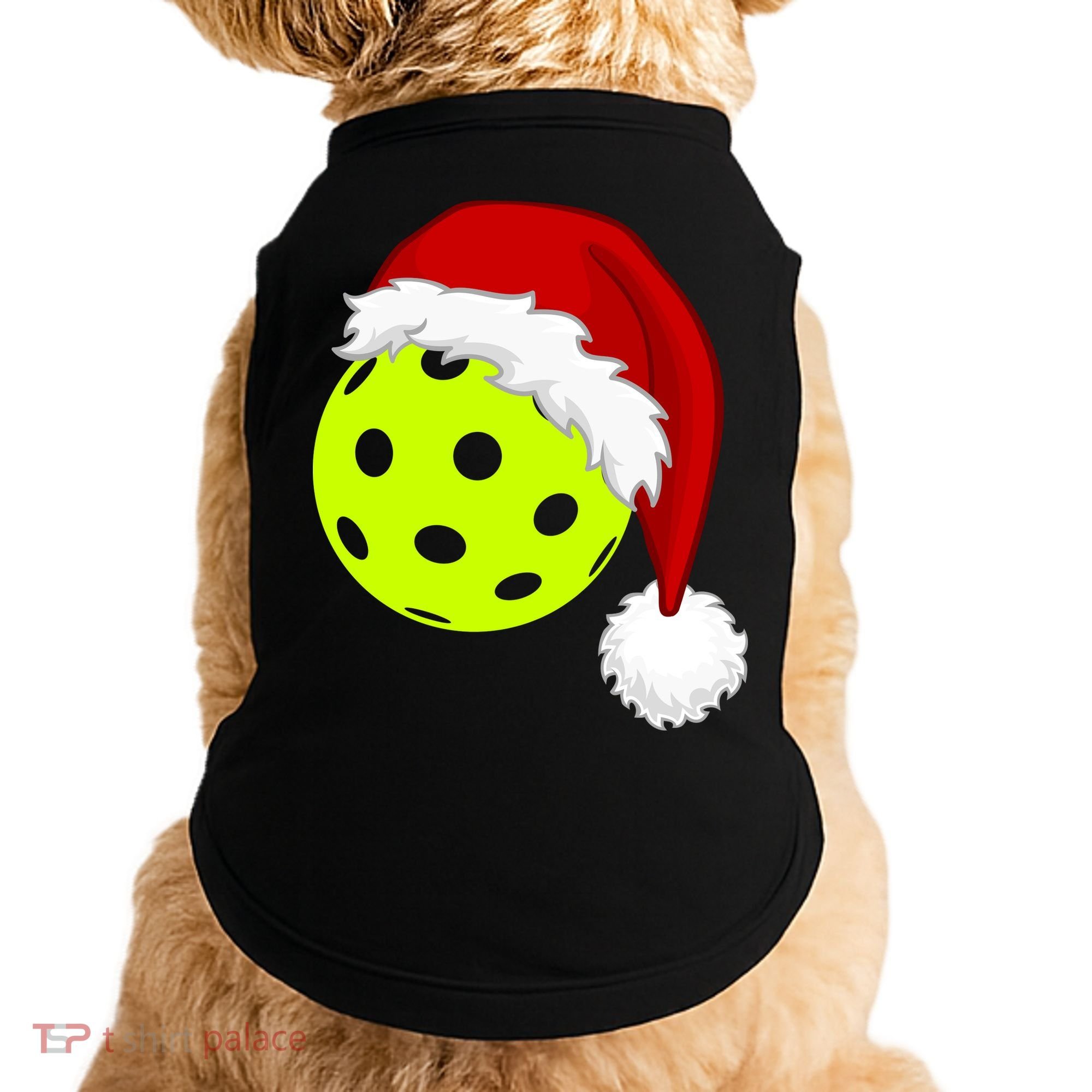 Pickleball Christmas Sana Hat Doggie Tank