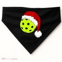 Pickleball Christmas Sana Hat USA-Made Doggie Bandana thumb 0