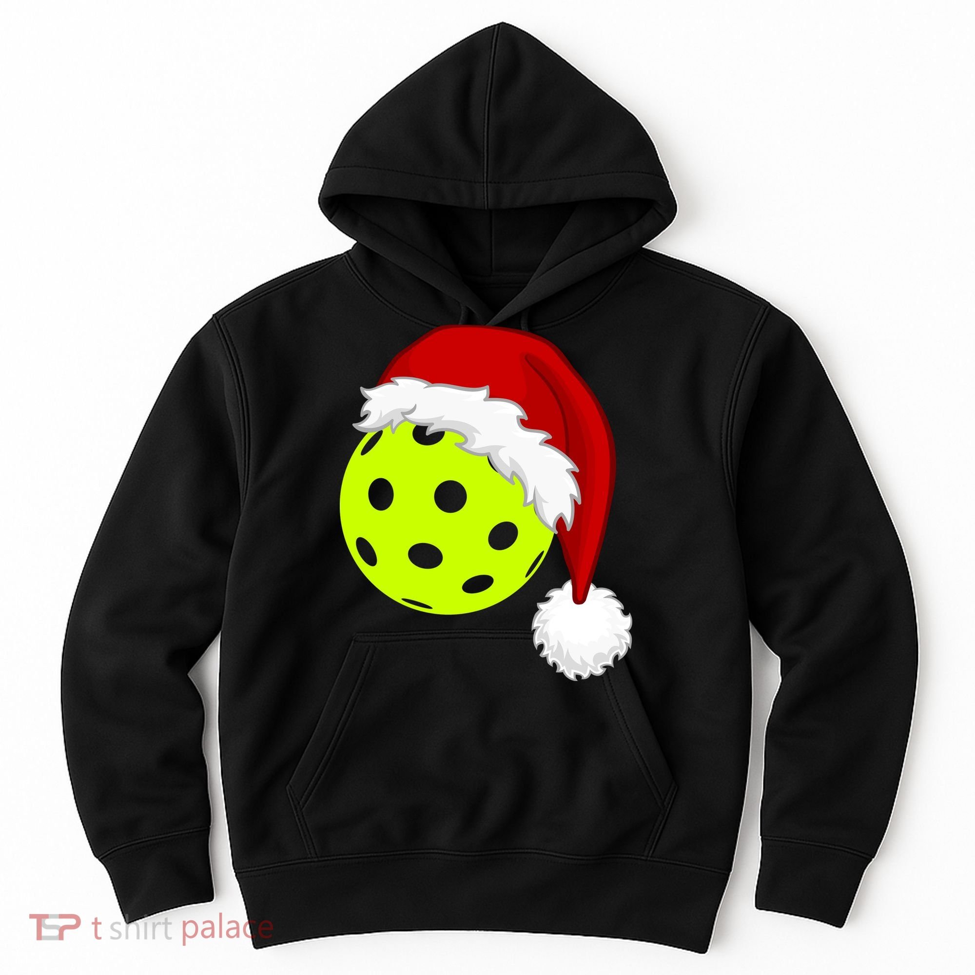 Pickleball Christmas Sana Hat Hoodie