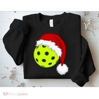 Pickleball Christmas Sana Hat Sweatshirt thumb 2