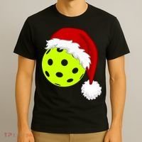 Pickleball Christmas Sana Hat T-Shirt thumb 3