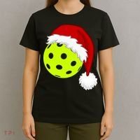 Pickleball Christmas Sana Hat T-Shirt thumb 4