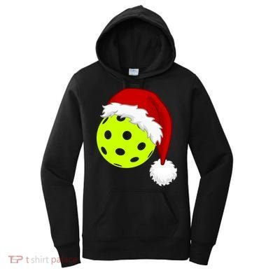 Pickleball Christmas Sana Hat Women's Hoodie