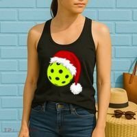Pickleball Christmas Sana Hat Women's Tank Top thumb 2