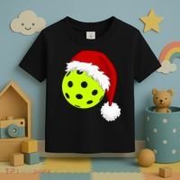 Pickleball Christmas Sana Hat Toddler T-Shirt thumb 3