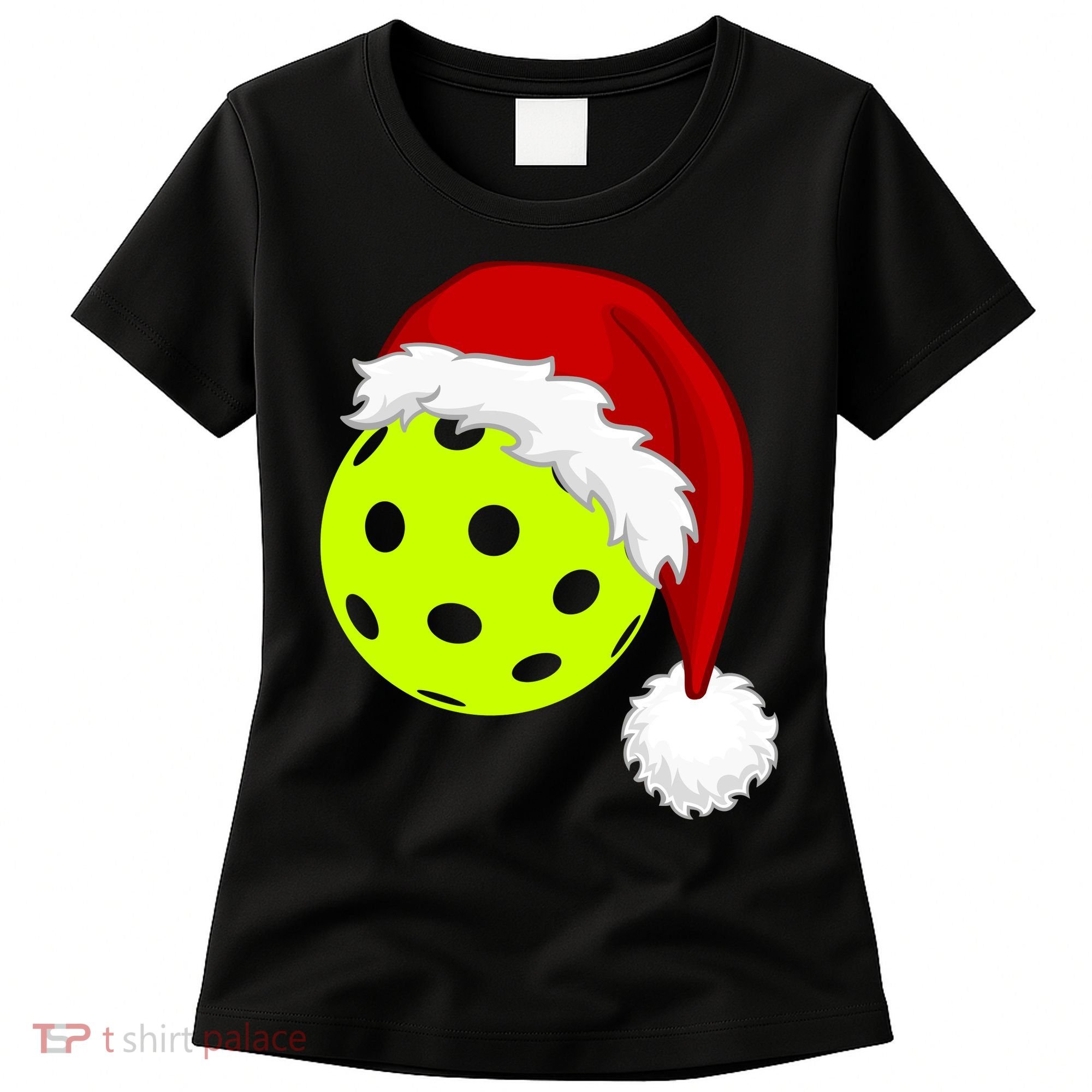 Pickleball Christmas Sana Hat Women's T-Shirt