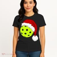 Pickleball Christmas Sana Hat Women's T-Shirt thumb 4