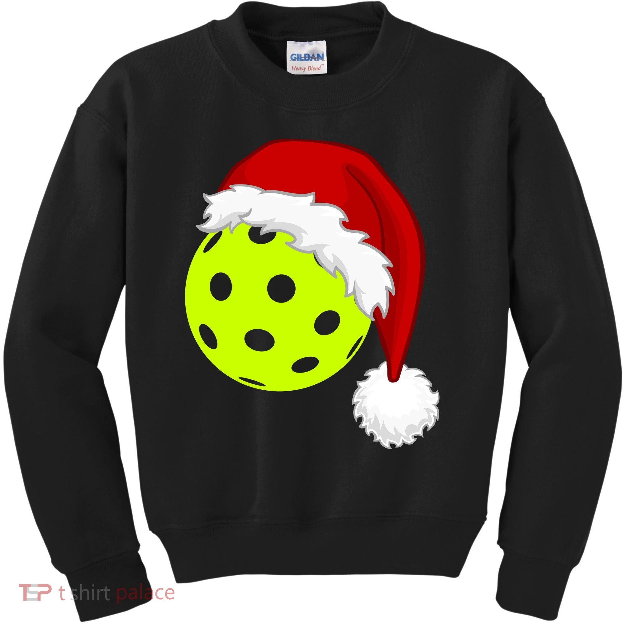 Pickleball Christmas Sana Hat Kids Sweatshirt