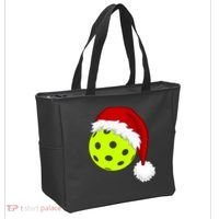 Pickleball Christmas Sana Hat Tote Bag thumb 2