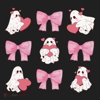 Pink Coquette Spooky Girly Halloween Women's Sweatshirt thumb 2