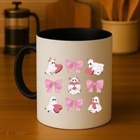 Pink Coquette Spooky Girly Halloween Coffee Mug thumb 4