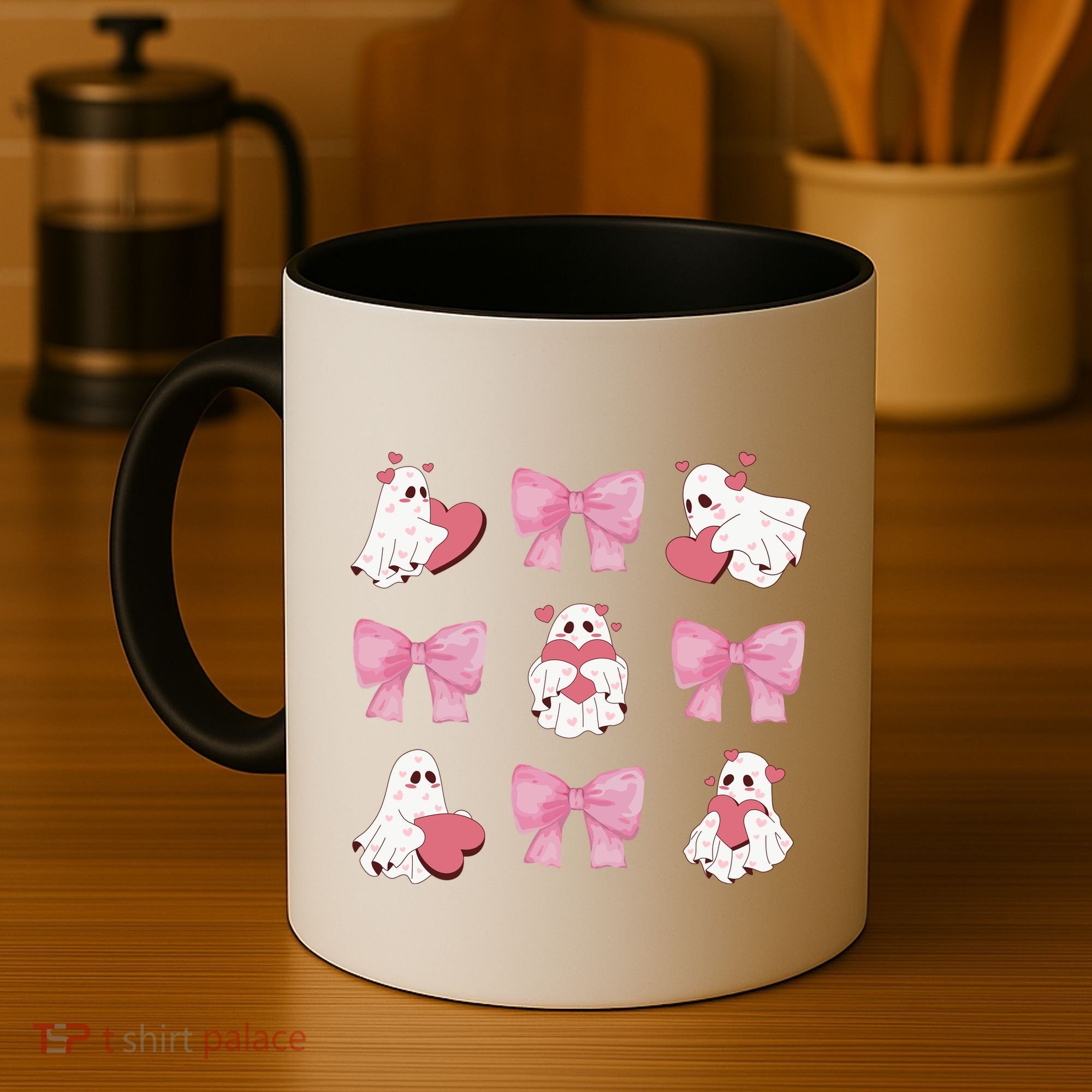 Pink Coquette Spooky Girly Halloween Coffee Mug