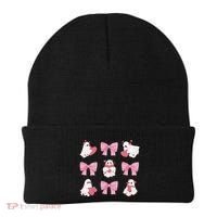 Pink Coquette Spooky Girly Halloween Beanie thumb 0