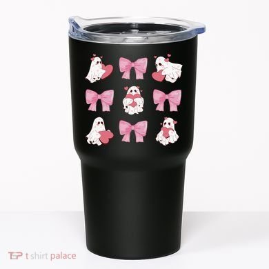 Pink Coquette Spooky Girly Halloween Tumbler