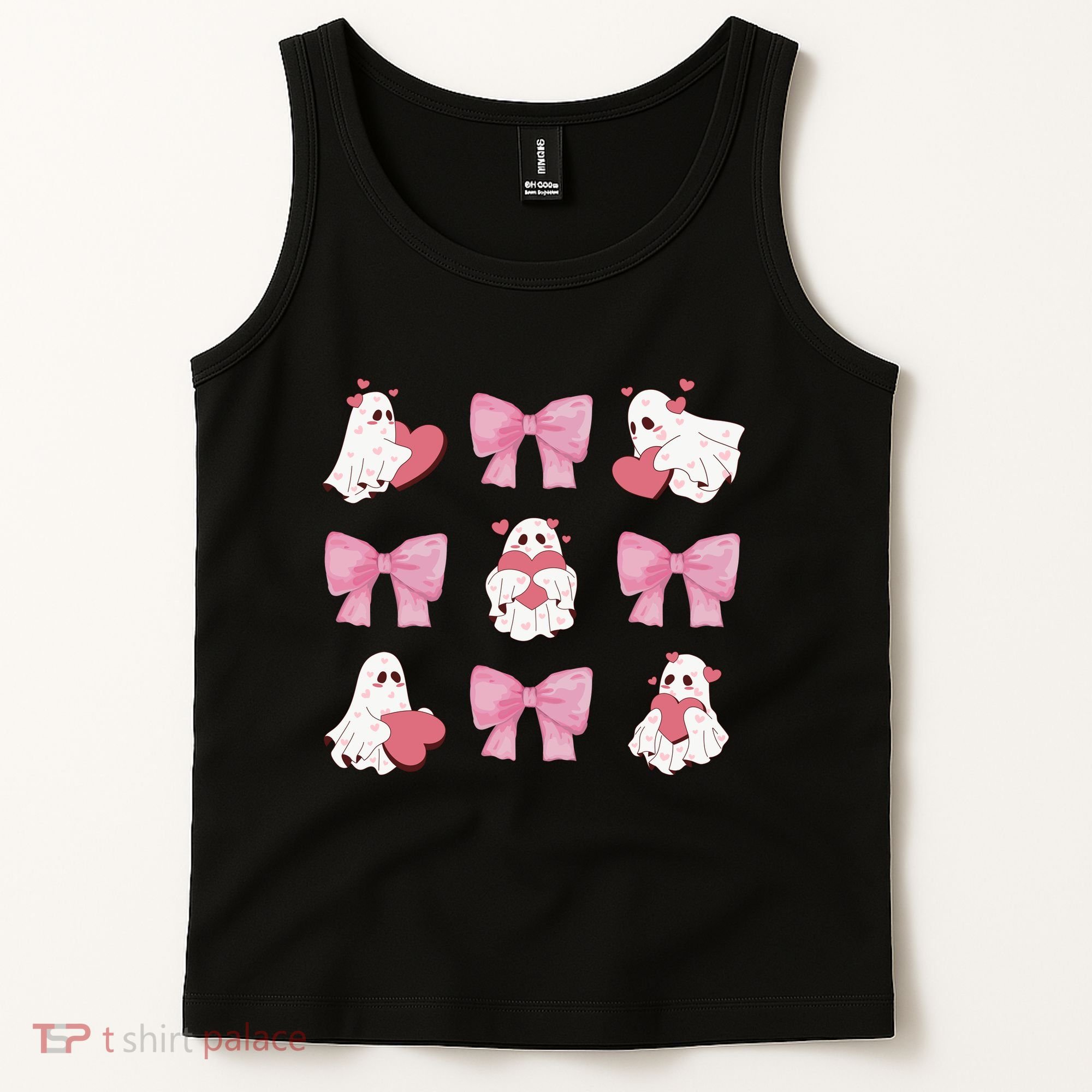 Pink Coquette Spooky Girly Halloween Tank Top