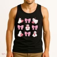 Pink Coquette Spooky Girly Halloween Tank Top thumb 3