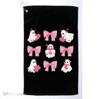 Pink Coquette Spooky Girly Halloween Golf Towel thumb 0