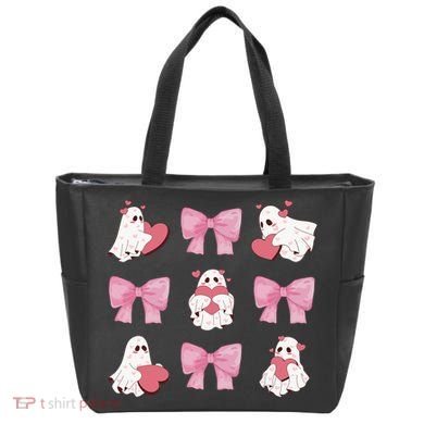 Pink Coquette Spooky Girly Halloween Tote Bag