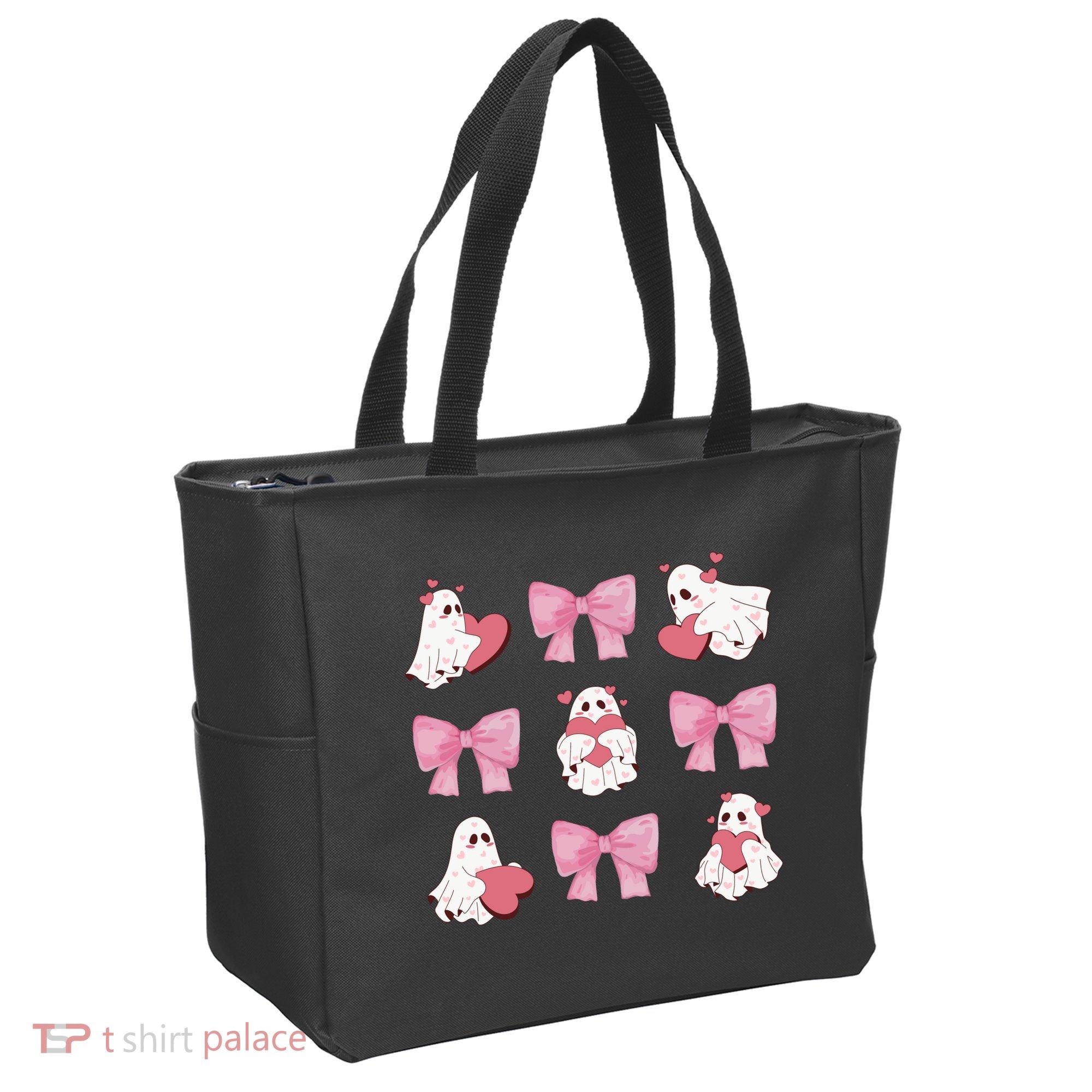 Pink Coquette Spooky Girly Halloween Tote Bag
