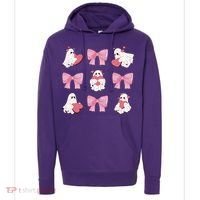 Pink Coquette Spooky Girly Halloween Hoodie thumb 0