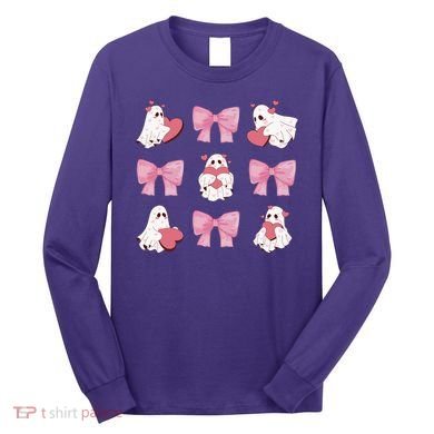 Pink Coquette Spooky Girly Halloween Long Sleeve Shirt