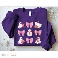 Pink Coquette Spooky Girly Halloween Sweatshirt thumb 2