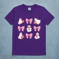 Pink Coquette Spooky Girly Halloween T-Shirt thumb 5