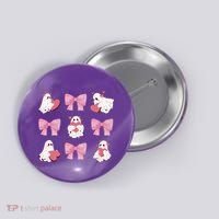 Pink Coquette Spooky Girly Halloween Button thumb 0