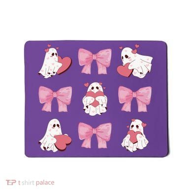 Pink Coquette Spooky Girly Halloween Mousepad