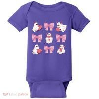 Pink Coquette Spooky Girly Halloween Baby Bodysuit thumb 0